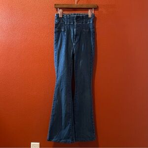 We The Free Women’s Jayde High Rise Stretch‎ Blue denim Retro Boho Flare Jeans